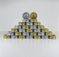 Набор фишек для нард акриловых "Узор №2" 29 мм.
