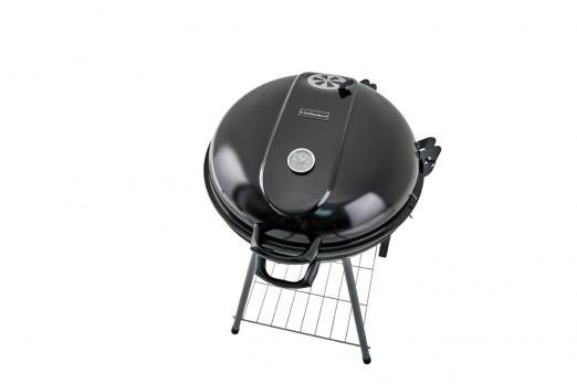 Гриль стационарный Barbeque 56 круглый с золосборником GOGARDEN черный
