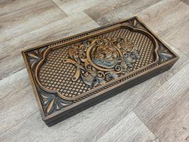 Нарды ручной работы медведь